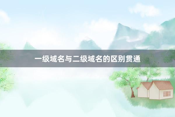 一级域名与二级域名的区别贯通